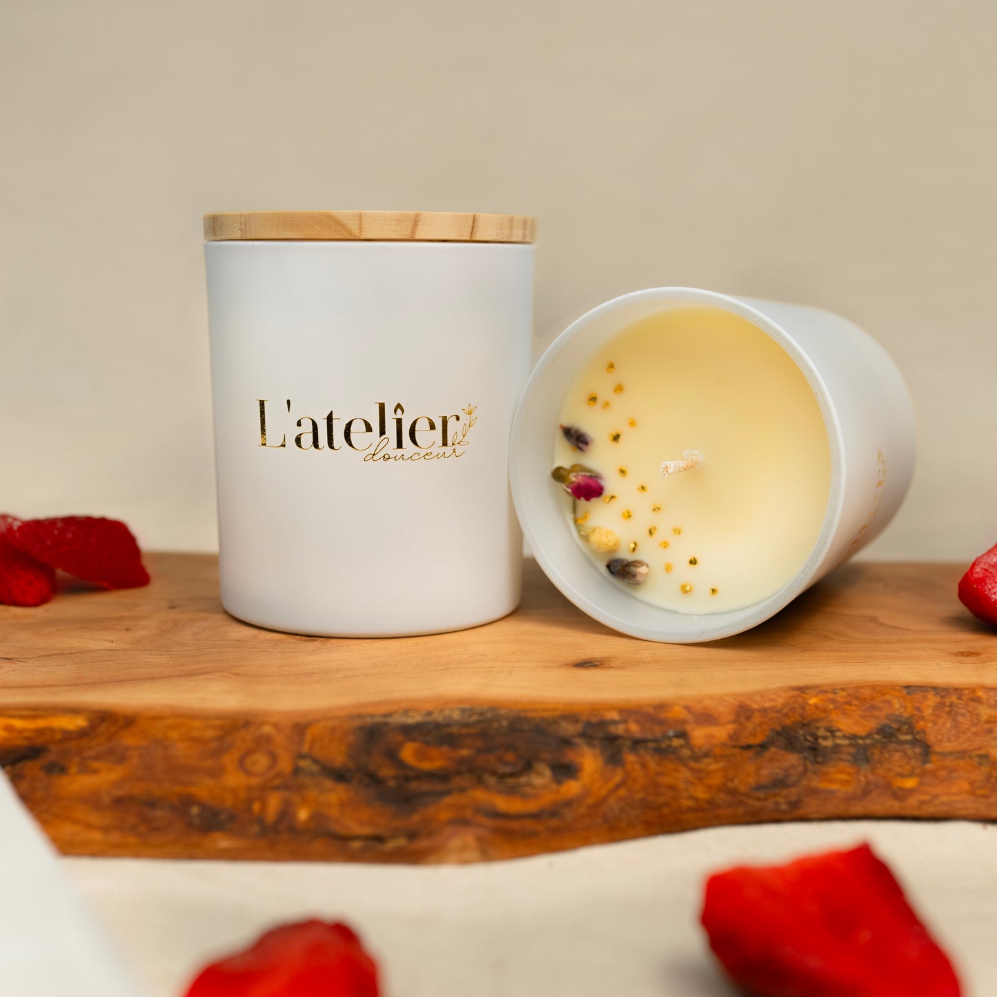 ❤️ Fraise dorée - Bougie artisanale